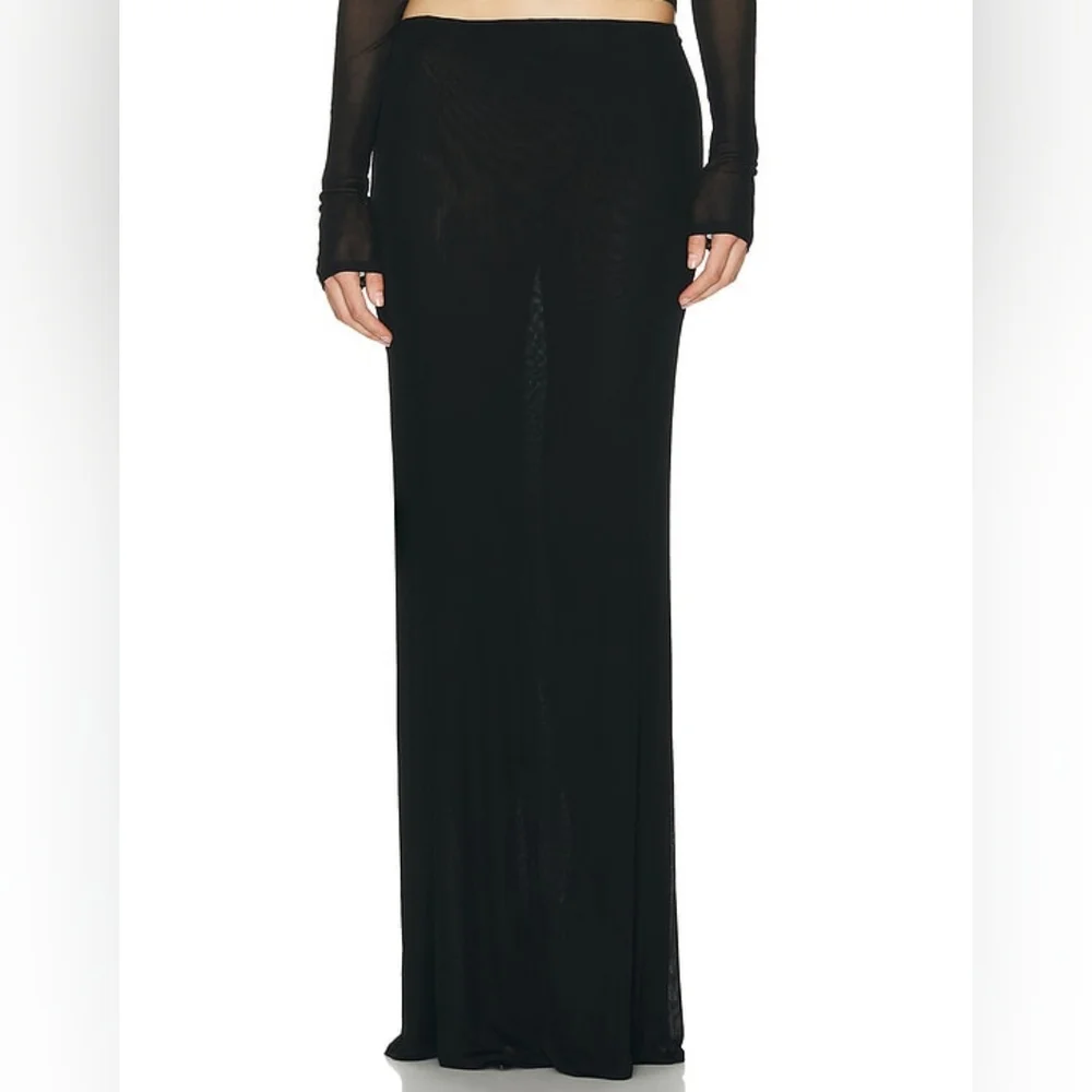 Helsa Sheer Knit Layered Maxi Skirt - Picture 2 of 6